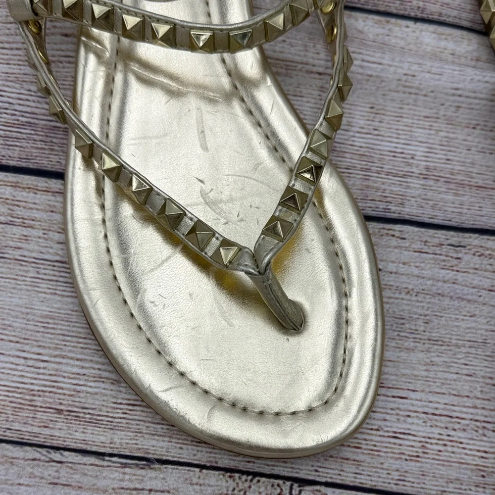 Marc Fisher Metallic Gold Sandals - Picture 2 of 7